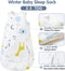 Babywinterslaapzak, kinderslaapzak, 2,5 TOG, slaapzak van 100% katoen, verschillende maten, van geboorte tot de leeftijd van 18 maanden, slaapzak voor het hele jaar (wit, dier, (18 - 24 maanden)
