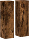 vidaXL - Plantenstandaards - 2 - st - 17x17x60 - cm - bewerkt - hout - gerookt - eiken