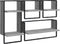 vidaXL - 4-delige - Wandschappenset - met - stangen - bewerkt - hout - grijs - sonoma