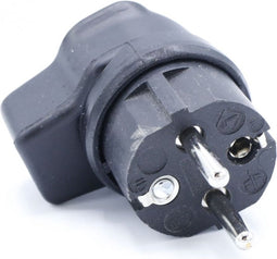 Bachmann CEE 7/7 geaarde haakse rubberen IP44 stroomstekker / zwart