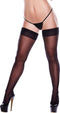 Baci Black Sheer Thigh Hi Backseam