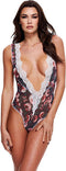 Baci - Grey Floral & Lace Teddy M/L