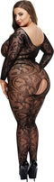 Baci - Longsleeve Crotchless Bodystocking Queen Size
