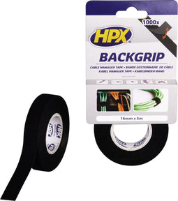 Back grip - zwart 16mm x 5m