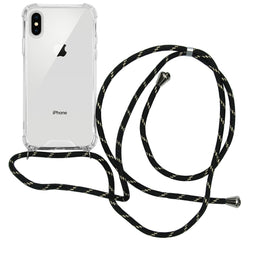 Backcover met koord voor de iPhone Xs / X - Zwart Goud