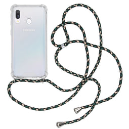 Backcover met koord voor de Samsung Galaxy A40 - Groen