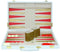 Backgammon 38 cm Wit m.gouden bies