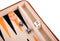 Backgammon 9'' beige zipper, beige/ oranje/zwart