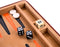Backgammon 9'' beige zipper, beige/ oranje/zwart