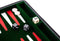Backgammon 9'' black zipper, groen/rood/wit