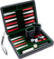 Backgammon 9'' black zipper, groen/rood/wit