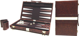 Backgammon Koffer Bruin