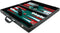 Backgammonkoffer zwart ingelegd vilt XL 53x8 cm