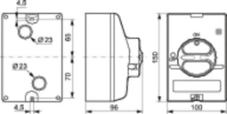 BACO BA0172261 Lastscheidingsschakelaar 50 A 1 x 90 ° Geel, Rood 1 stuk(s)