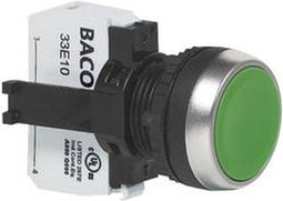 BACO BAL21AA02A L21AA02A Druktoets Kunststof frontring, Verchroomd Groen 1 stuk(s)