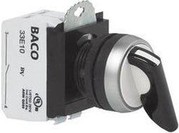 BACO BAL21MA03A L21MA03A Keuzetoets Kunststof frontring, Verchroomd Zwart 2 x 45 ° 1 stuk(s)