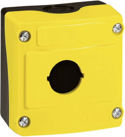BACO BALBX0100J Lege behuizing 1 inbouwplaats (l x b x h) 74 x 74 x 47.9 mm Geel, Zwart 1 stuk(s)