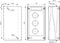 BACO BALBX0300 Lege behuizing 3 inbouwplaatsen (l x b x h) 140 x 74 x 47.9 mm Grijs, Zwart 1 stuk(s)