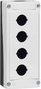BACO BALBX0400 Lege behuizing 4 inbouwplaatsen (l x b x h) 173 x 74 x 47.9 mm Grijs, Zwart 1 stuk(s)