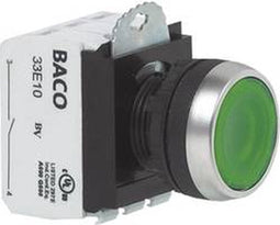 BACO L21AH50L Druktoets Kunststof frontring, Verchroomd Wit 1 stuk(s)