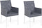 BACOLI - Tuinstoel set van 2 - Grijs - Polyester