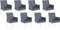 BACOLI - Tuinstoel set van 8 - Grijs - Polyester