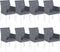 BACOLI - Tuinstoel set van 8 - Grijs - Polyester
