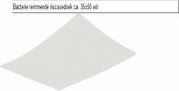 Bacterie remmende viscosedoek ca. 35x50, 25 stuks wit