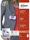 Badge avery 4822 met clip + insteekkaarten 60x90mm