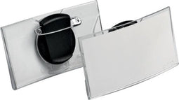 Badge Durable 8124 convex met combiklem 40x75mm | 25 stuks