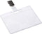 Badgehouder Europel strip + clip – 90 x 60 mm – Transparant – Open – 24 stuks