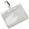 Badgehouder Europel strip + clip – 90 x 60 mm – Transparant – Open – 24 stuks