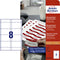 Badgekaart avery l4728-20 60x90mm 160st perf