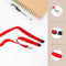 Badgekoord Europel rood/10 stuks