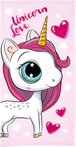 Badhanddoek Unicorn Love, 70x140.