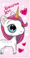 Badhanddoek Unicorn Love, 70x140.