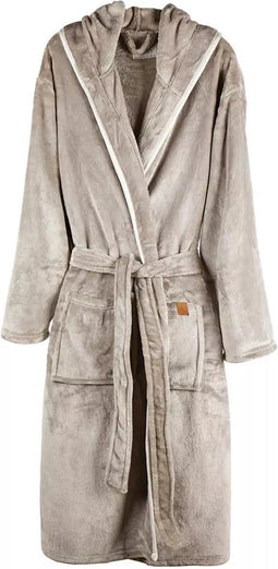 Badjas - VINGA Louis Luxe Pluche - RPET-jas - capuchon - 70% gerecycled PET-flessen - maat S/M