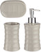 Badkamer Accessoire Set Grijs Keramisch