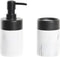 Badkamer Accessoire Set Wit Zwart