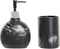 Badkamer Accessoire Set Zwart Marmer