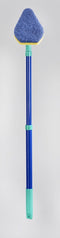 Badkamermop met sponsborstel - Blauw - Metaal - 45-90 cm