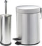 Badkamerset - Pedaalemmer 3 Liter - Toiletborstel - RVS