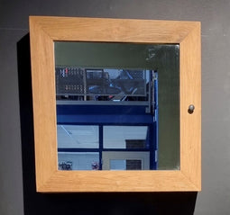 Badkamerspiegel / kastje Kaya vierkant Teak 80x80 cm