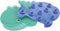 Badkleed DKD Home Decor Blauw Turkoois PVC (2 pcs) (11.5 x 1 x 10 cm)