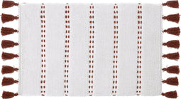 Badmat - 70 x 50 cm - Rood + Wit