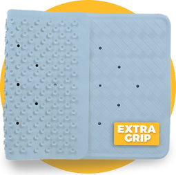 Badmat Blauw antislip mat 40 x 70 cm - Pasper - douchemat - voor bad en douche - blauw