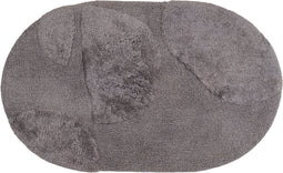 Badmat Boaz - Grey Ovaal 60 x 100 cm