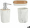Badset Wit Bamboe Plastic (8 Stuks)