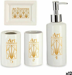 Badset Wit Gouden Keramisch (12 Stuks)