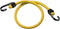 Bagagespin/snelbinders - Set van 2x st - geel - 100 cm - fiets accessoires - spanelastieken met haken
